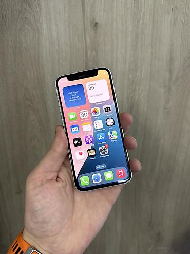 Apple iPhone: IPhone 12 mini, Б/у, 128 ГБ, Белый, Защитное стекло, Чехол, 75 % — 10