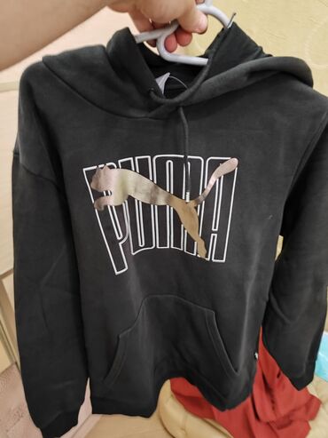 Мужская толстовка, Puma, L (EU 40), цвет - Черный