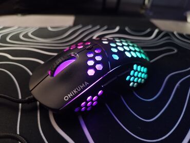 Компьютердик чычкандар: Onikuma CW905, игровая проводная мышь с RGB-подсветкой и корпусом в