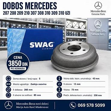 gume za motore 17: DISKOVI MERCEDES KOMBI 27 38 409 | Diskovi mercedes kombi 2 31 410 — 4
