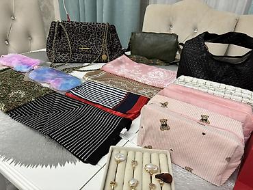 bandana: Qadın aksesuarları dəsti - Çantalar: - Leopard naxışlı, zəncirli — 2