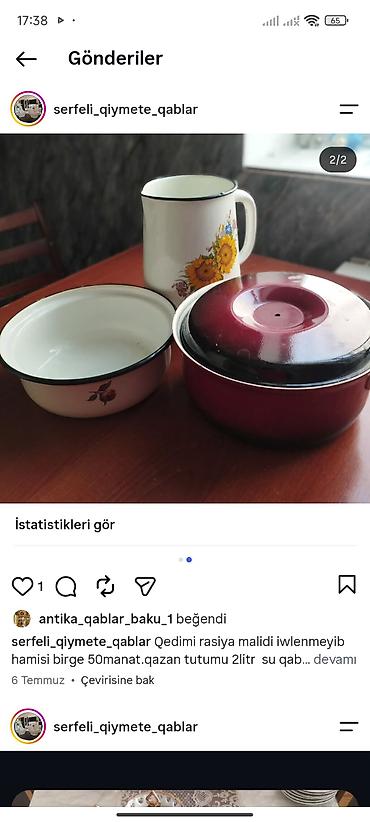 rendə: Qədimi Rusiya istehsalı emal qablar dəsti. Dəstə daxildir: - — 1