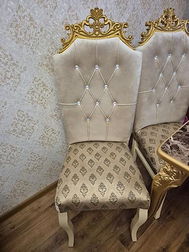masa satisi: Qonaq otağı üçün, İşlənmiş, Açılan, Dördbucaq masa, 6 stul — 3