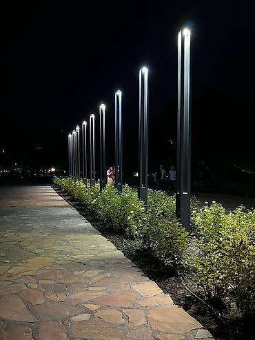 solutions elementary: Уличный светильник-столб LED, современный архитектурный дизайн - Тип — 1