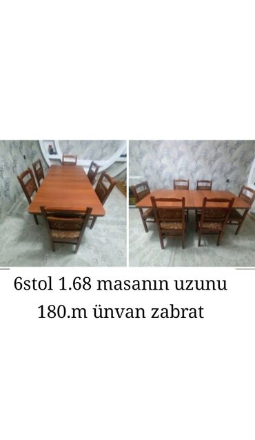 Masa və oturacaq dəstləri: Masa desti satilir 180 azn‼️unvan zabrat s1489z sekine