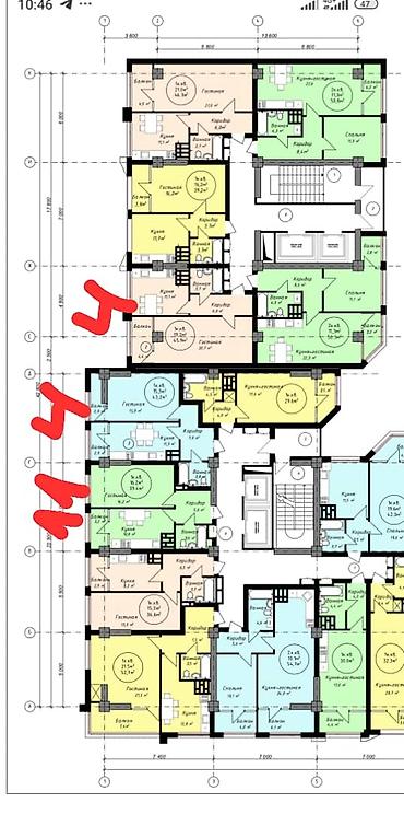 Продажа квартир: 1 комната, 40 м², парк Фучика Элитка, 11 этаж, ПСО (под самоотделку) — 2