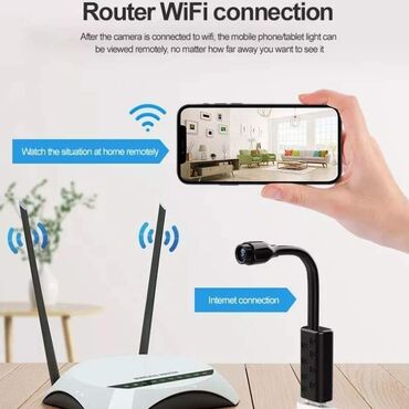 Oprema za video nadzor: Cena 3250 dinara MINI USB WIFI IP SMART KAMERA HD 1080p savitljiva — 2