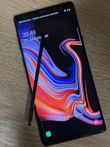 Samsung: Samsung Galaxy Note 9, 128 GB, rəng - Qara, Barmaq izi, İki sim kartlı, Face ID