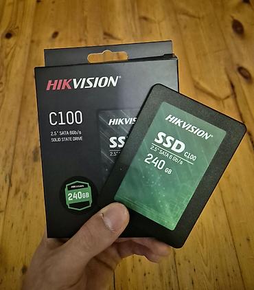 daxili ssd: Hikvision C100 SSD – 240 GB - Form‑faktor: 2.5" - İnterfeys: SATA — 1