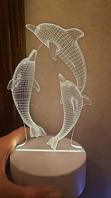 3d rucka: 3D illyuziyalı LED masa lampası – Delfin motivli. Yeni kimidir — 2