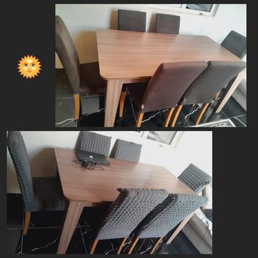 örtü: 🌞Endirim🛑🛑🛑 Masa ve 6 oturacaq Dest birlikde 350 azn Masa acilmir