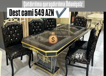 Masa və oturacaq dəstləri: Yeni, 6 stul