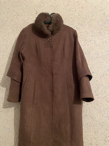 женское пальто с капюшоном: Пальто, 5XL (EU 50)