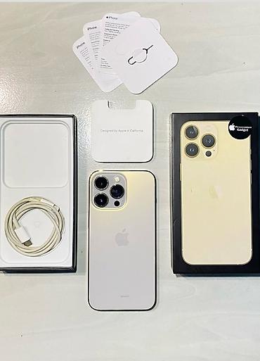 IPhone 13 Pro, 128 GB, Qızılı, Zəmanət, Kredit, Simsiz şarj