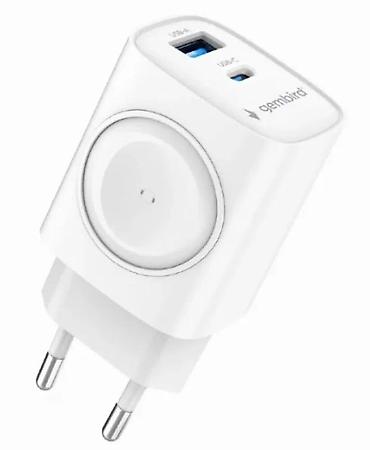 Ostali aksesoari za mobilne telefone: Gembird 20W brzi punjač – USB + Apple Watch - Zidni adapter sa — 1