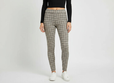 legginsy prążek wysoki stan: Leggings Elegant for women, size S