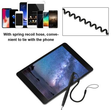 Stiluslar: Qara rəngli, yaylı kabel ilə təchiz olunmuş stylus. Tabletlər və