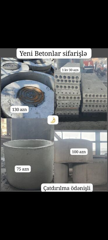 dəm qaşığı: Yeni Betonlar. *Beton panel 1 kv 30 azn* ********** *Qapaq cugunla