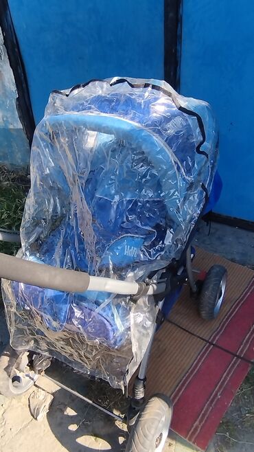 Коляски: Коляска, цвет - Голубой, Б/у — 5