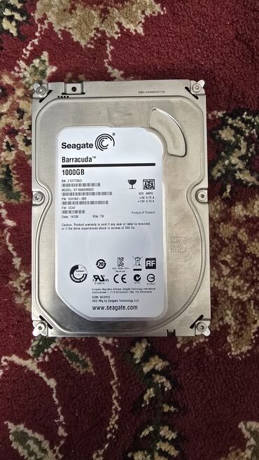 меняю на скот: Маалымат алып жүрүүчү, Seagate, HDD, 1 ТБ, 3.5", ПК үчүн
