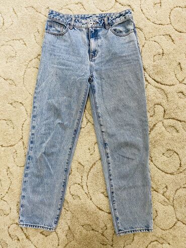 джинсы палаццо: Мом, Корея, Средняя талия