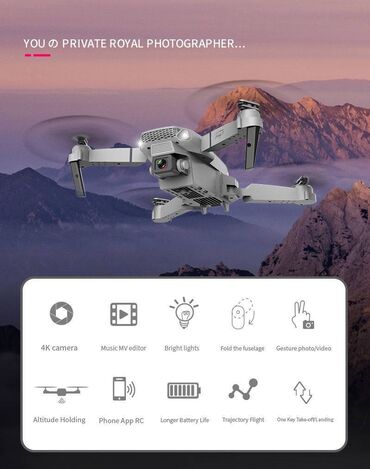 Dronovi: Dron E88W PRO 2021 WIFI FPV RC 4K/Dual GARANCIJA GODINU DANA 200m — 10