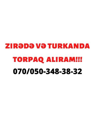 Torpaq sahələrinin satışı: Təcili