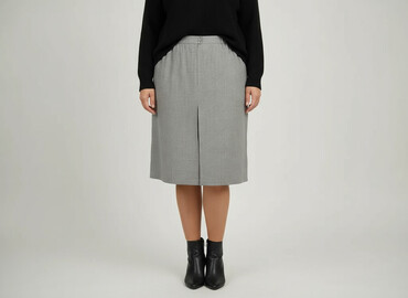 spódnice jeansowe czarne plus size: Women`s skirt, size XL