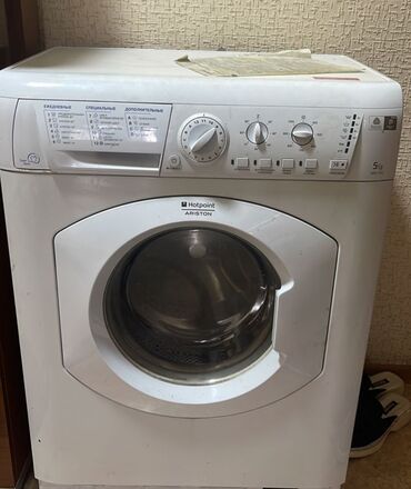 запчасти для стиральных машин: Стиральная машина Hotpoint Ariston, Б/у, Автомат, До 6 кг, Полноразмерная