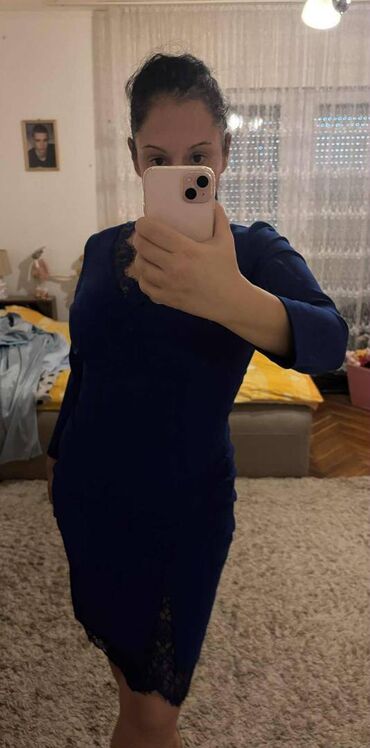 Haljine: L, bоја - Tamnoplava, Večernji, maturski, Dugih rukava — 2