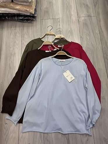 Лонгслив, цвет - Голубой, Все размеры at lalafo.kg Лонгслив, цвет - Голубой, Все размеры