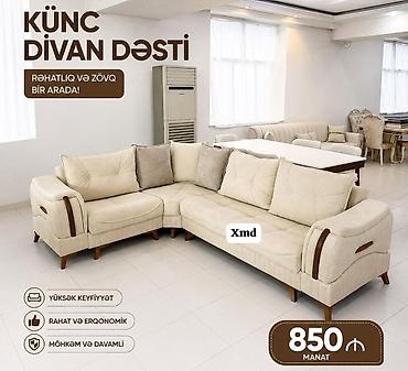 ucuz masa: Künc divan dəsti - Rəng: krem-bej tonlarında - Üslub: müasir və — 1