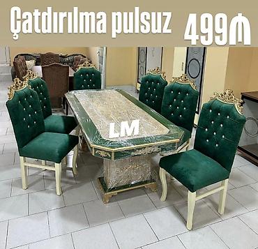 Qonaq otağı üçün, Yeni, Açılmayan, Dördbucaq masa, 6 stul lalafo.az -da Qonaq otağı üçün, Yeni, Açılmayan, Dördbucaq masa, 6 stul