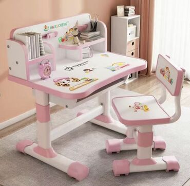 Другая мебель: Многофункциональный детский стол и стул с регулируемой высотой — 8
