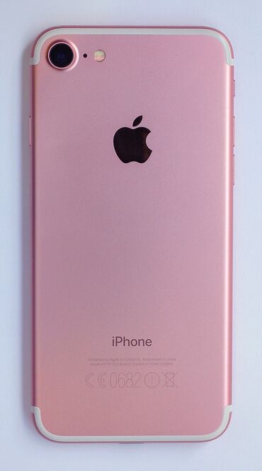 Apple iPhone: IPhone 7, 128 GB, Rose Gold, Barmaq izi, Face ID