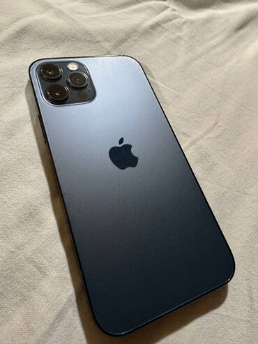 14 про макс бишкек: IPhone 12 Pro Max, Колдонулган, 128 ГБ, Pacific Blue, Каптама, Коргоочу айнек, 88 %