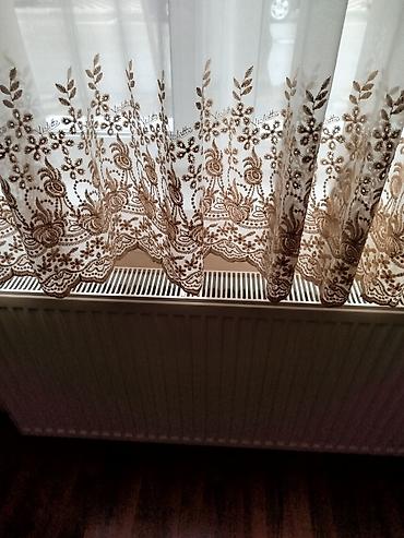torta od suhomesnatih proizvoda: Zavese markizet2.kom sa bogatom zlatno-bež izvezenom bordurom - — 7