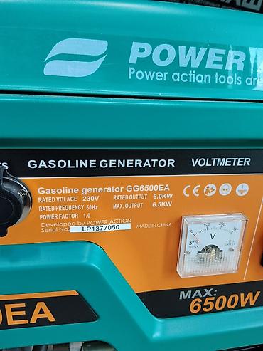 генератор 5 киловат: Бензиновый генератор Power Action GG6500EA - Максимальная мощность — 2