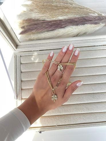 Bijuteriya dəstləri: Qadın zinət əşyaları dəstləri – müxtəlif modellər - Dördbuta (yonca) — 9