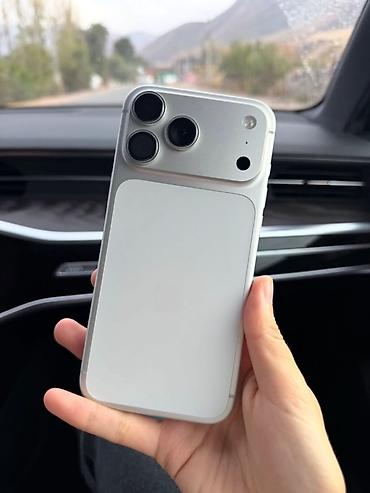 IPhone 17 Pro Max, Б/у, 512 ГБ, Серебристый, Чехол, 100 %