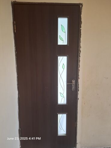 крышка для кастрюли: Межкомнатная дверь со стеклом, МДФ, Painted door, Украинская, цвет - Коричневая, 200 * x 90 см, Б/у