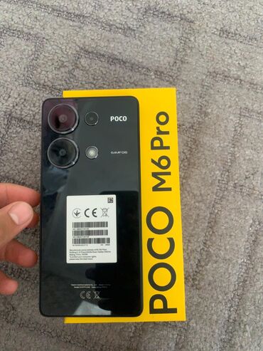 текно пова 5: Poco M6 Pro, Новый, 256 ГБ, цвет - Черный, 2 SIM
