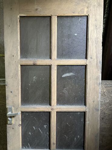Дверь с окнами, Сосна, Б/у, Самовывоз