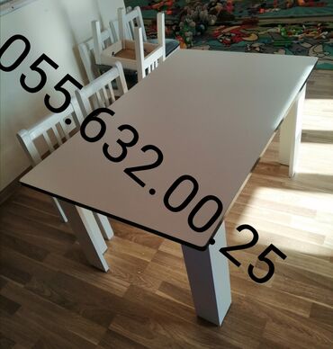 Masa və oturacaq dəstləri: Mətbəx üçün, Yeni, Açılan, Dördbucaq masa — 8