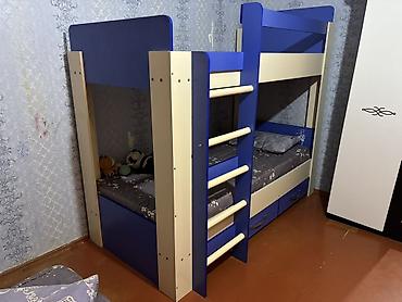 mebel ustu: İki mərtəbəli uşaq çarpayısı - Model: klassik ikiqat (üst və alt yer) — 3
