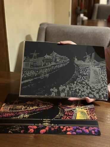 карточки ван пис редкость: Набор скретч-картин с изображениями разных городов: Голландии, Парижа
