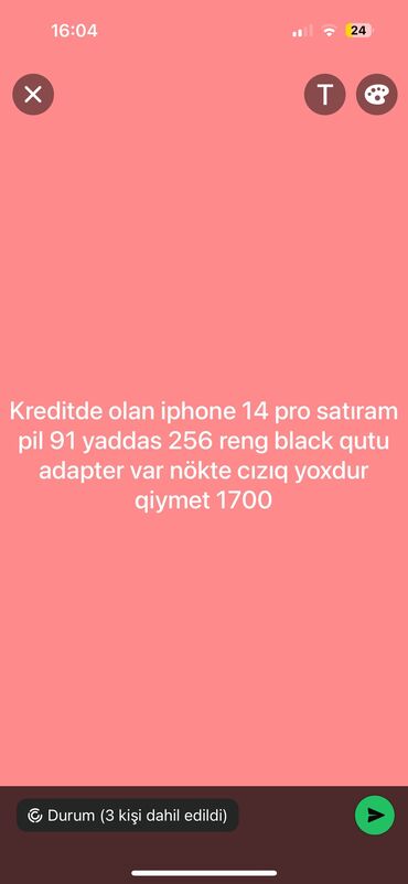 iphone 14 pro max azerbaycan qiymeti: IPhone 14 Pro, 256 ГБ, Black Titanium, Face ID