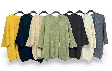 patike a: Ženski oversized kardigan – meko pletivo - Silueta: opušten — 6