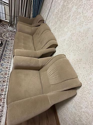 Комплекты мягкой мебели: Комплект мягкой мебели, Б/у, Самовывоз, Бесплатная доставка, цвет - Бежевый — 6