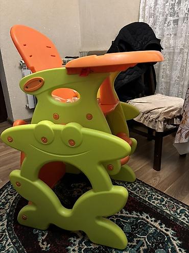 deri plas: Uşaq üçün çoxfunksiyalı yemək və oyun stolu-stulu - Parlaq — 3